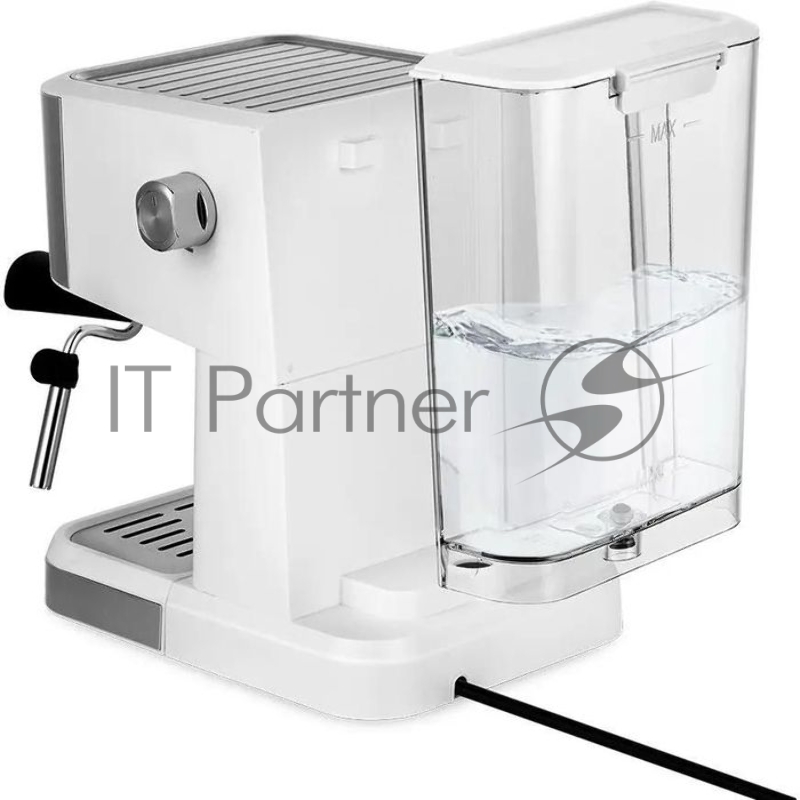 Кофеварка рожковая Kitfort КТ-7139 1050Вт белый/нержавеющая сталь