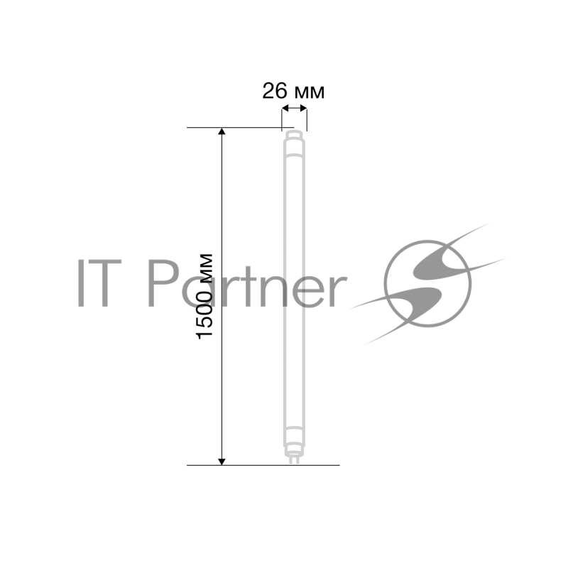 Лампа светодиодная матовая Трубка Т8 25,5Вт 2168Лм G13 AC 170-265В 2700K 1500мм REXANT