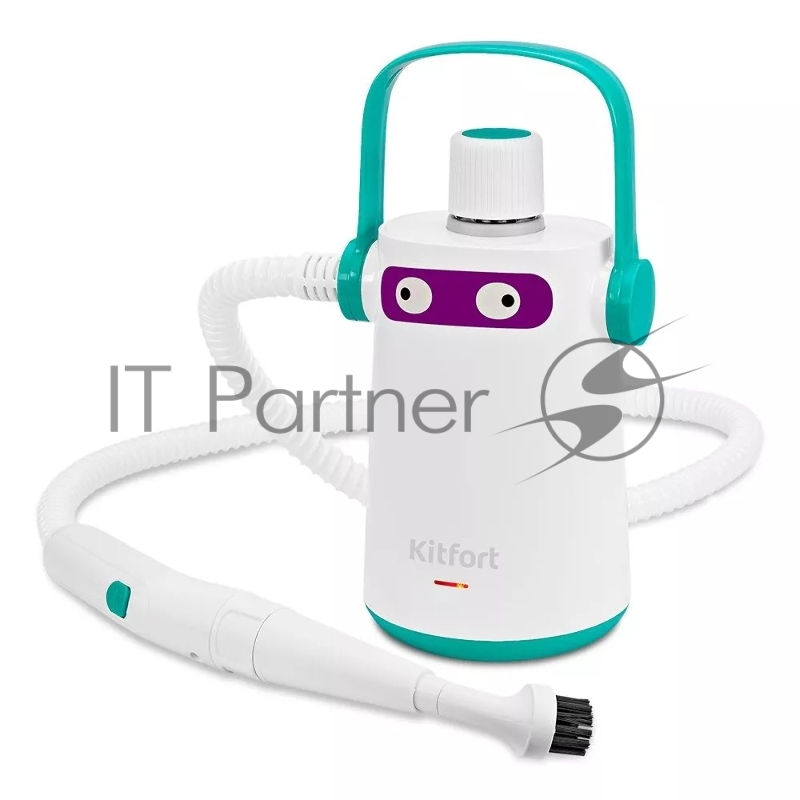 Пароочиститель ручной Kitfort КТ-9109-3 1000Вт белый/бирюзовый