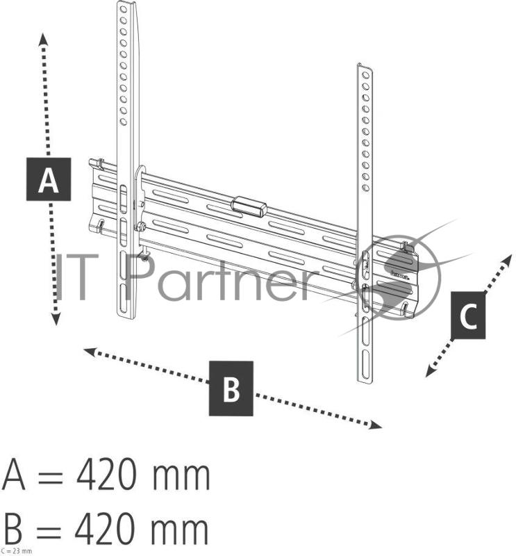 Кронштейн для телевизора Hama 00220809 черный 32-65 макс.35кг настенный фиксированный