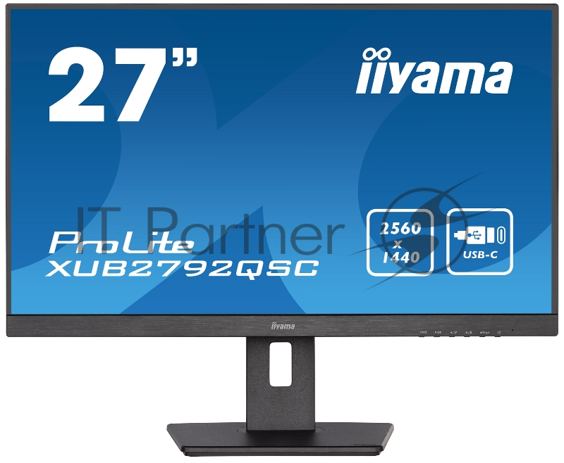 Монитор Iiyama 27 ProLite XUB2792QSC-B5 черный IPS LED 16:9 HDMI M/M матовая HAS Piv 350cd 178гр/178гр 2560x1440 75Hz DP 2K USB 6.8кг