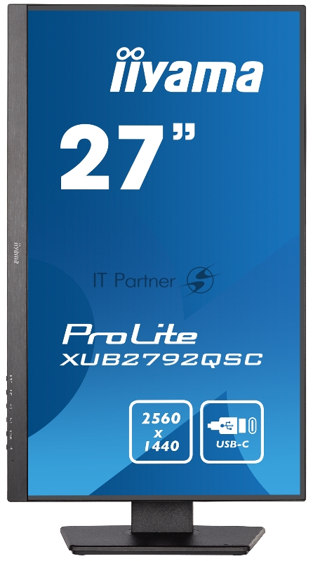 Монитор Iiyama 27 ProLite XUB2792QSC-B5 черный IPS LED 16:9 HDMI M/M матовая HAS Piv 350cd 178гр/178гр 2560x1440 75Hz DP 2K USB 6.8кг