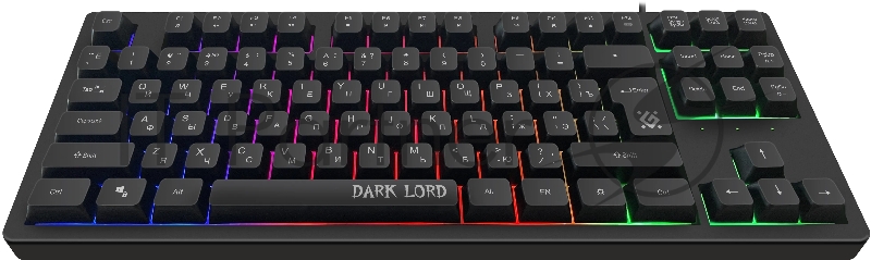 Клавиатура DEFENDER USB DARK LORD GK-580 RU BLACK 45580