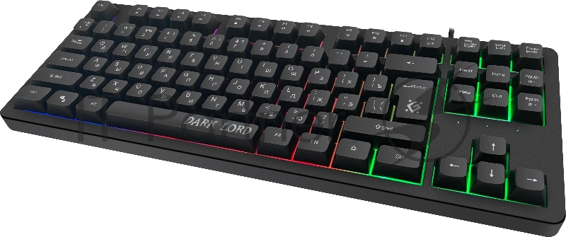 Клавиатура DEFENDER USB DARK LORD GK-580 RU BLACK 45580