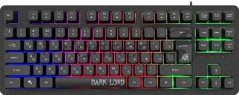 Клавиатура DEFENDER USB DARK LORD GK-580 RU BLACK 45580