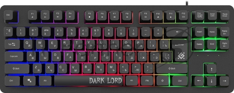 Клавиатура DEFENDER USB DARK LORD GK-580 RU BLACK 45580