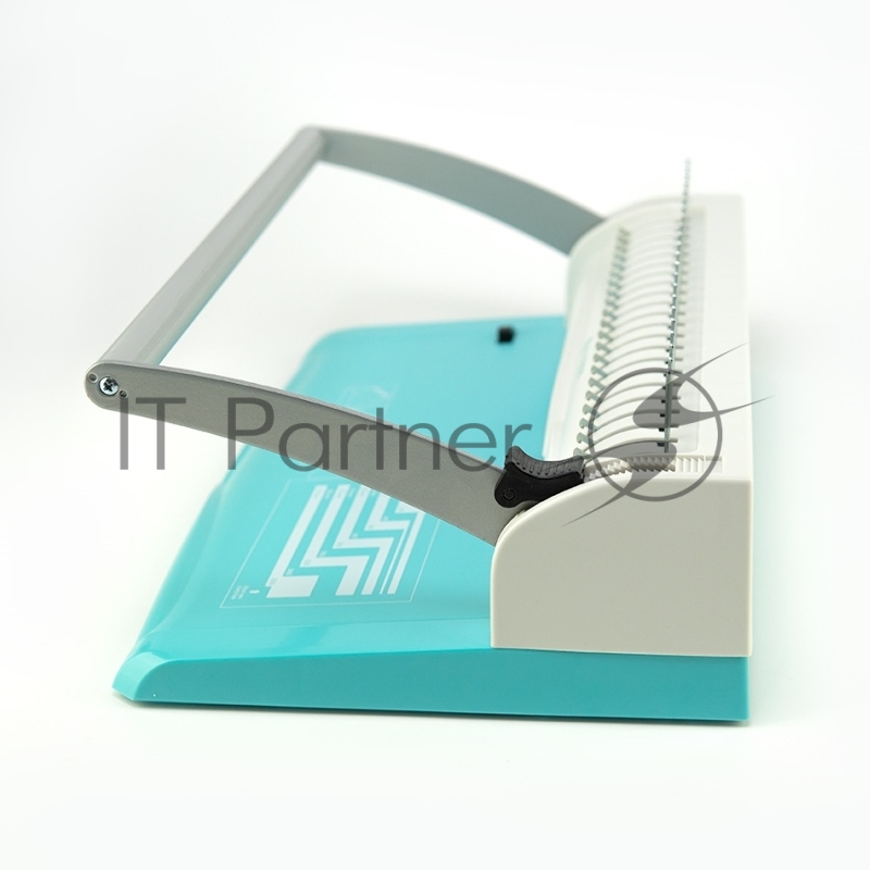 Переплетчик Heleos БП13п бирюзово-белый (БП13ПББ) A4/перф.13л.сшив/макс.450л./пл (6-51мм)