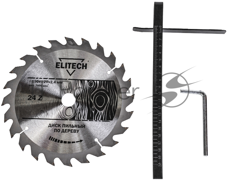 Циркулярная пила (дисковая) Elitech ПД 190 1300Вт (настольная)