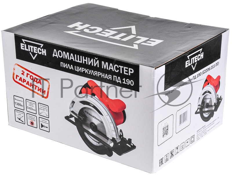 Циркулярная пила (дисковая) Elitech ПД 190 1300Вт (настольная)