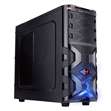 Корпус Miditower IN-WIN IW-MG136U3, ATX, черный (без БП)