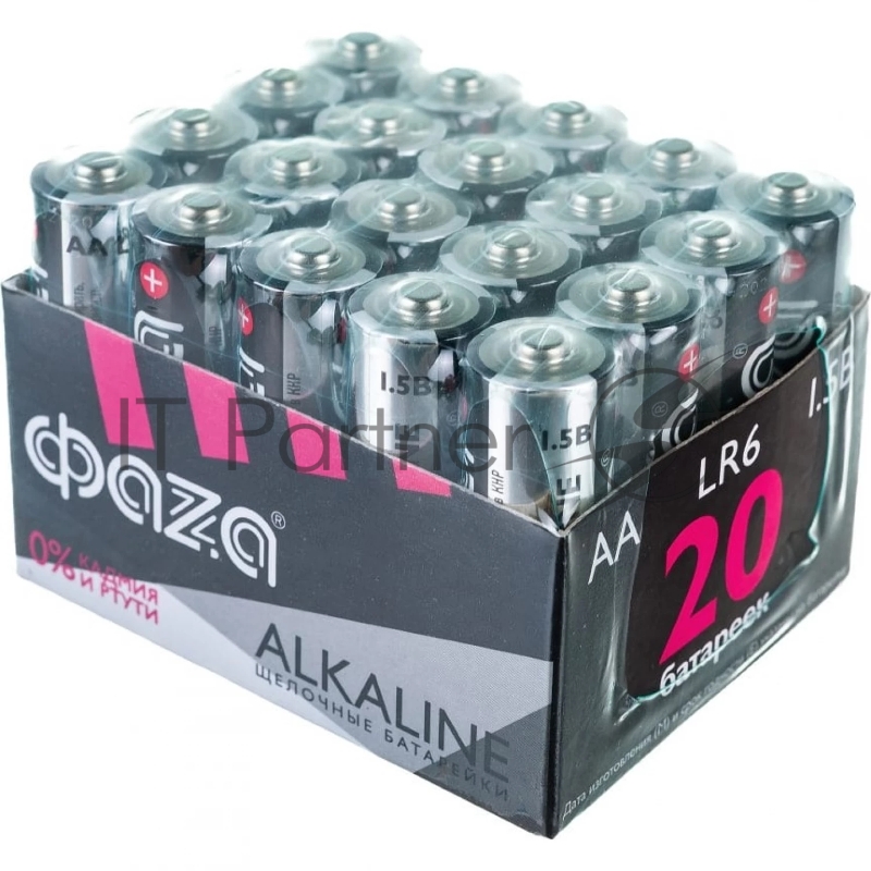 Элемент питания LR 6 (AA) алкалиновая, уп. 20 шт. ФАZА Alkaline Pack-20