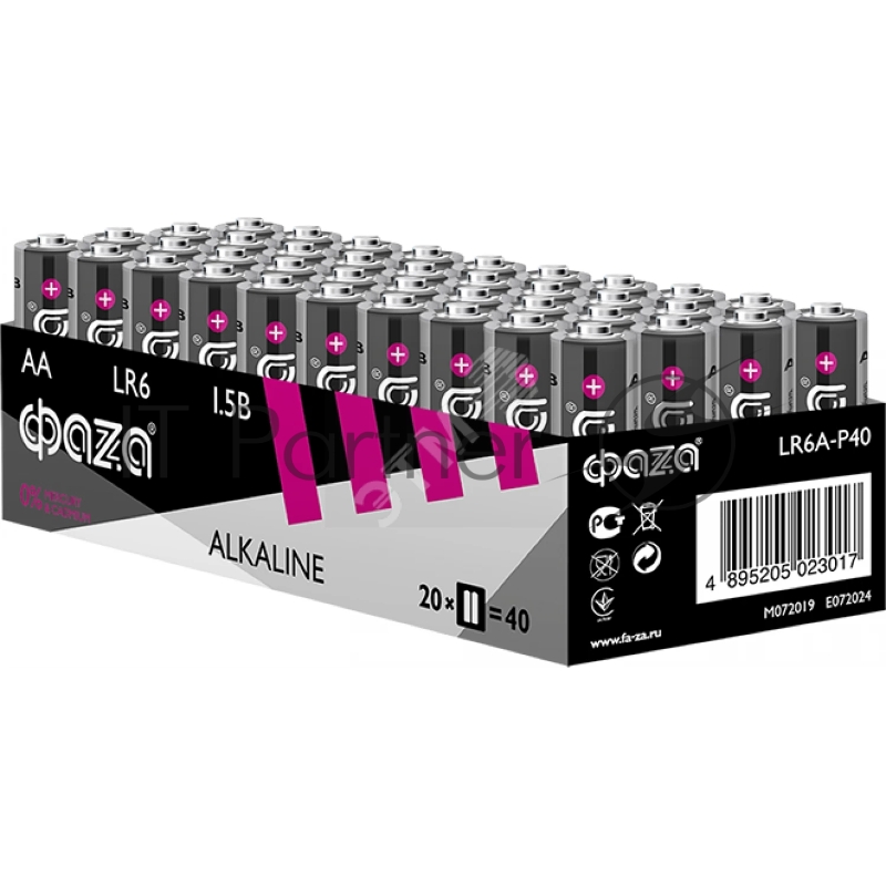Элемент питания LR 6 (AA) алкалиновая уп. 40 шт. ФАZА Alkaline Pack-40