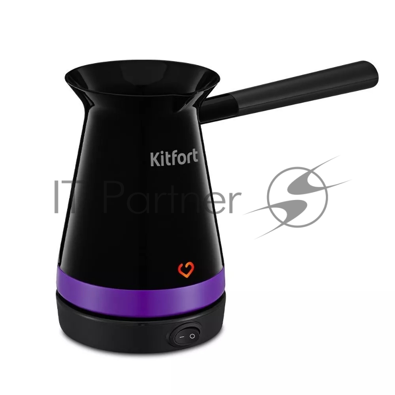 Кофеварка Электрическая турка Kitfort КТ-7184 1000Вт черный/фиолетовый