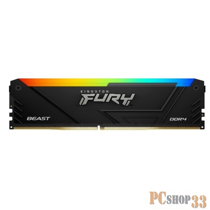 Память DDR4 32GB 3200MHz Kingston KF432C16BB2A/32 Fury Beast RGB RTL PC4-25600 CL16 DIMM 288-pin 1.35В dual rank Ret