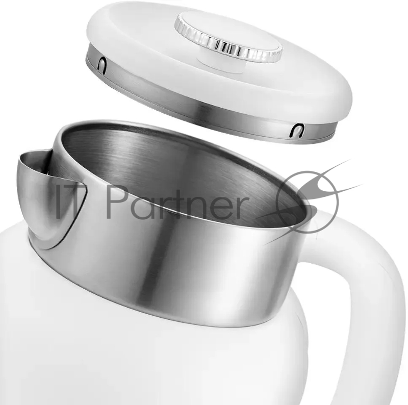 Чайник электрический Kitfort КТ-6196-2 1.5л. 2200Вт белый/серебристый (корпус: нержавеющая сталь)