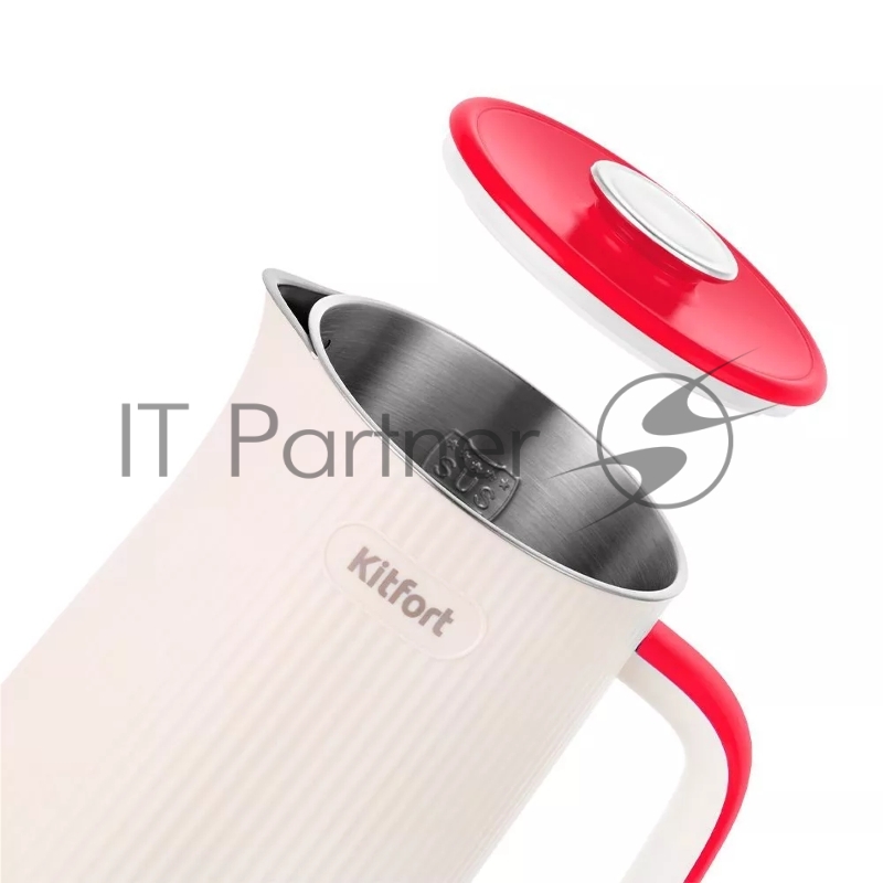 Чайник электрический Kitfort КТ-6197-1 1.7л. 1500Вт розовый/белый (корпус: нержавеющая сталь)