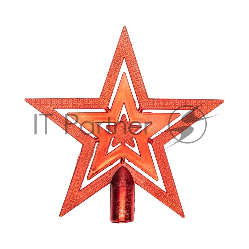 Верхушка на елку Звезда 20см, цвет красный NEON-NIGHT