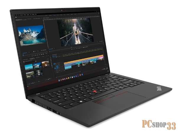 Ноутбук Lenovo ThinkPad T14 G4 Core i7 1360P 16Gb SSD512Gb NVIDIA GeForce MX550 4Gb 14 IPS WUXGA (1920x1200) noOS black WiFi BT Cam (21HEA023CD)