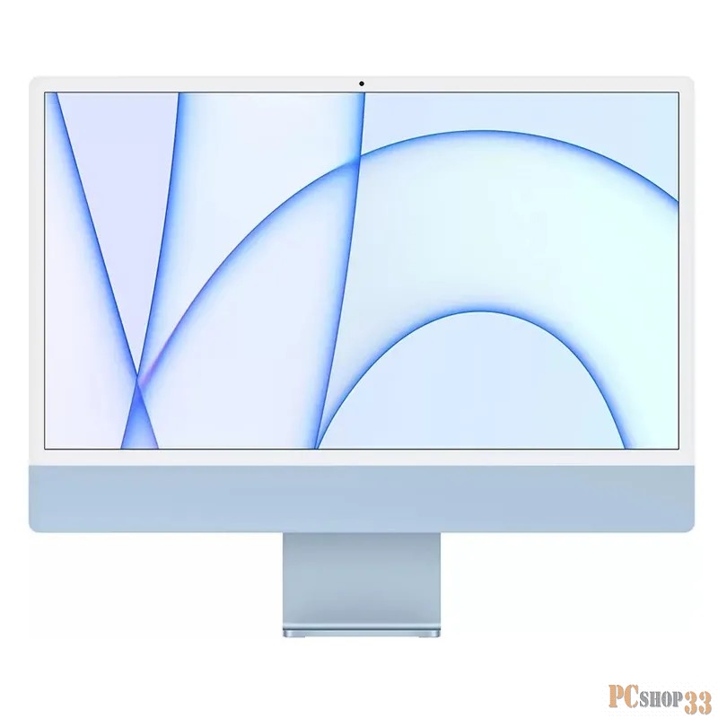 Моноблок Apple iMac A2439 24 4.5K M1 8 core (3.2) 8Gb SSD256Gb 7 core GPU macOS WiFi BT клавиатура мышь Cam синий 4480x2520