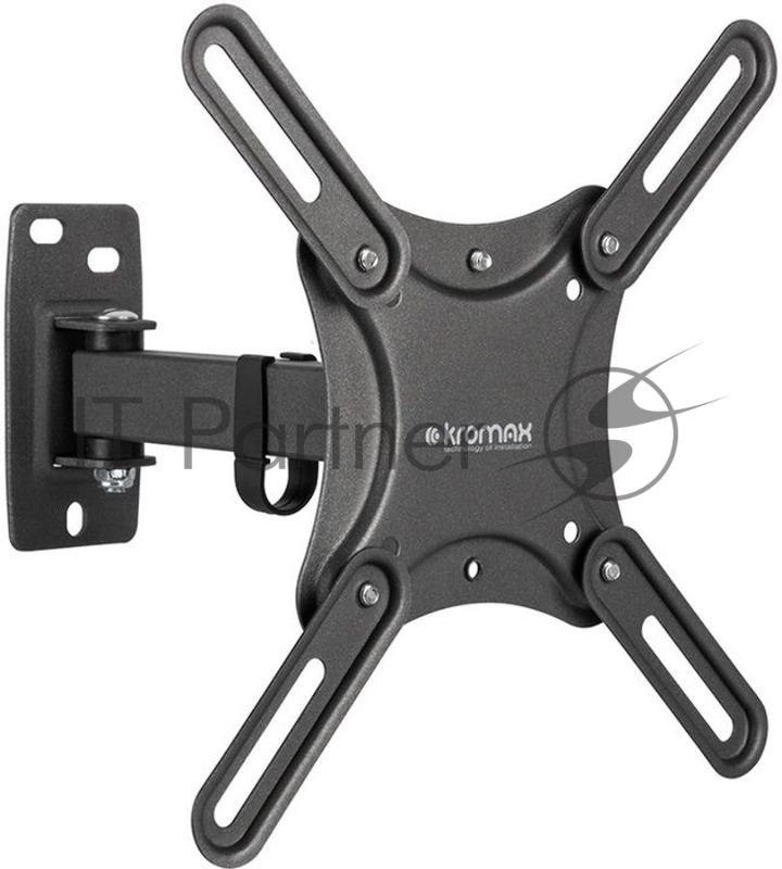 Кронштейн для телевизора Kromax CORBEL-4 черный 15-42 макс.25кг настенный поворот и наклон