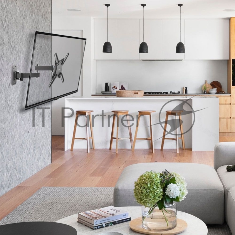 Кронштейн для телевизора Kromax CORBEL-5 черный 15-42 макс.25кг настенный поворот и наклон