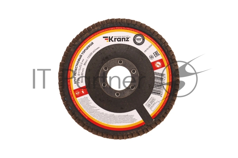 Круг лепестковый торцевой, P24, 115х22,2мм KRANZ