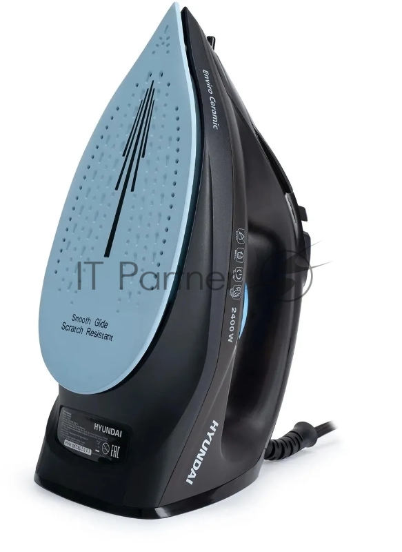Утюг Hyundai H-SI01557 2400Вт черный/голубой