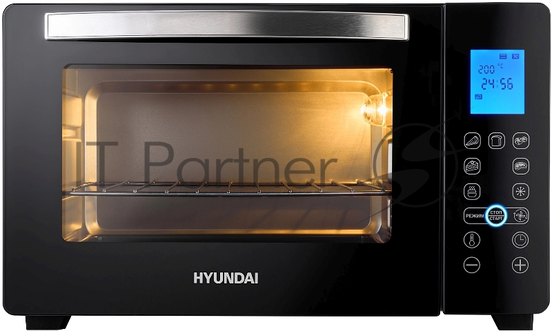 Мини-печь Hyundai MIO-HY096 28л. 1600Вт черный
