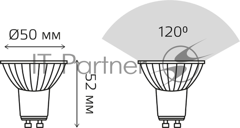 Лампа светодиодная Gauss Basic 6Вт цок.:GU10 софит св.свеч.бел.нейт. (10106262)