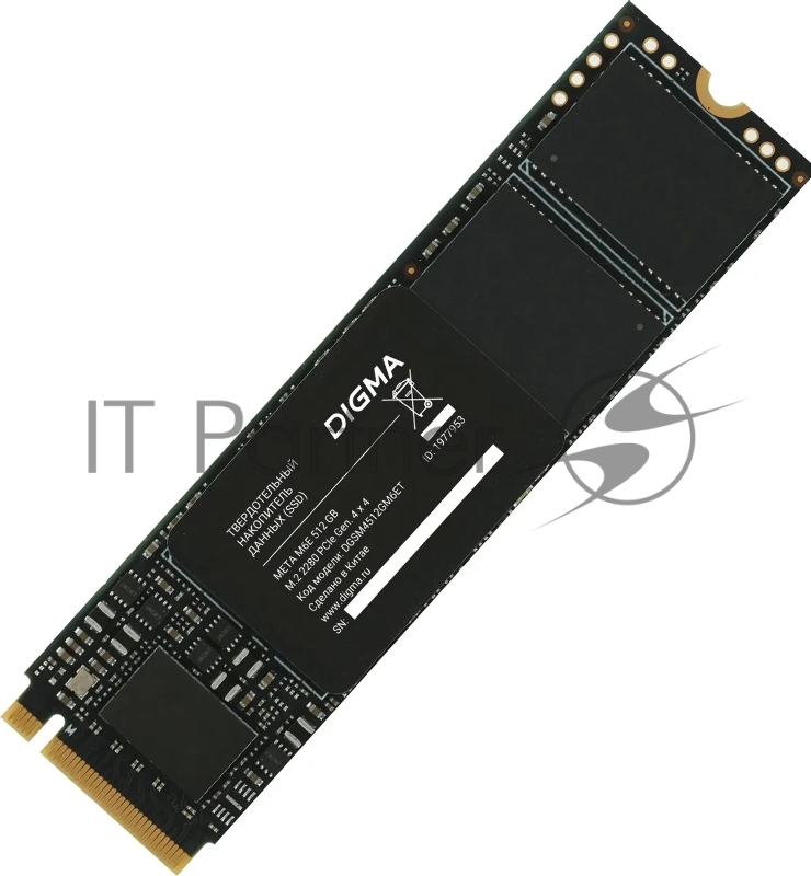 Накопитель SSD Digma PCIe 4.0 x4 512GB DGSM4512GM6ET Meta M6E M.2 2280