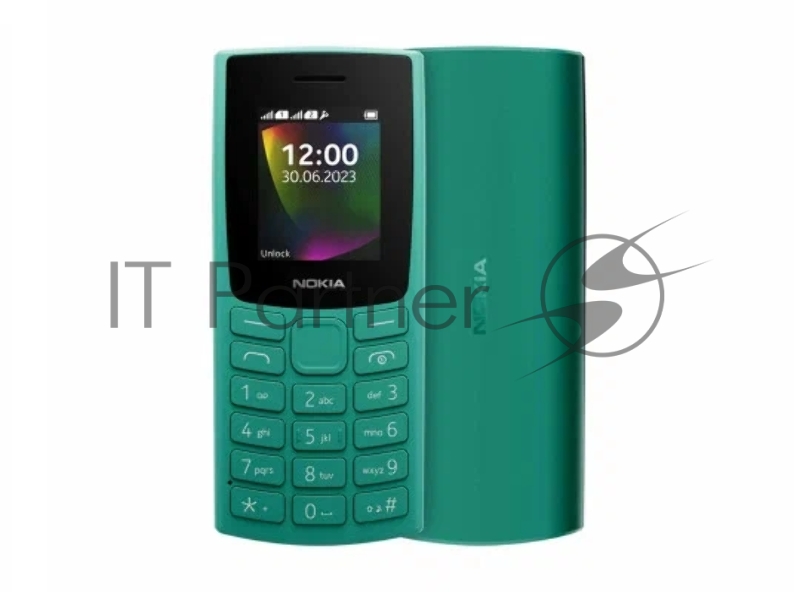 Мобильный телефон Nokia 106 (TA-1564) DS EAC зеленый моноблок 3G 4G 2Sim 1.8 120x160 Series 30+ GSM900/1800 GSM1900 FM Micro SD max32Gb