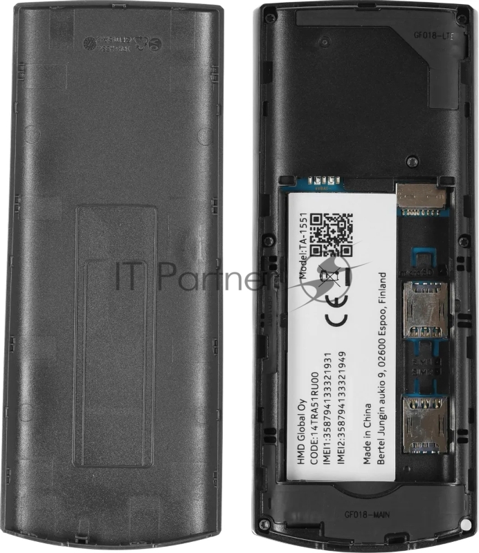 Мобильный телефон Nokia TA-1551 105 4G DS 0.048 серый моноблок 3G 4G 2Sim 1.8 120x160 Series 30+ GSM900/1800 GSM1900 FM Micro SD max32Gb