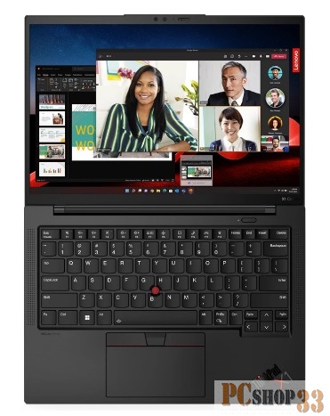 Ноутбук Lenovo ThinkPad X1 Carbon G11 Core i7 1365U 16Gb SSD1Tb Intel Iris Xe graphics 14 IPS 2.2K (2240x1400) Windows 11 Professional black WiFi BT Cam (21HNA06GCD)