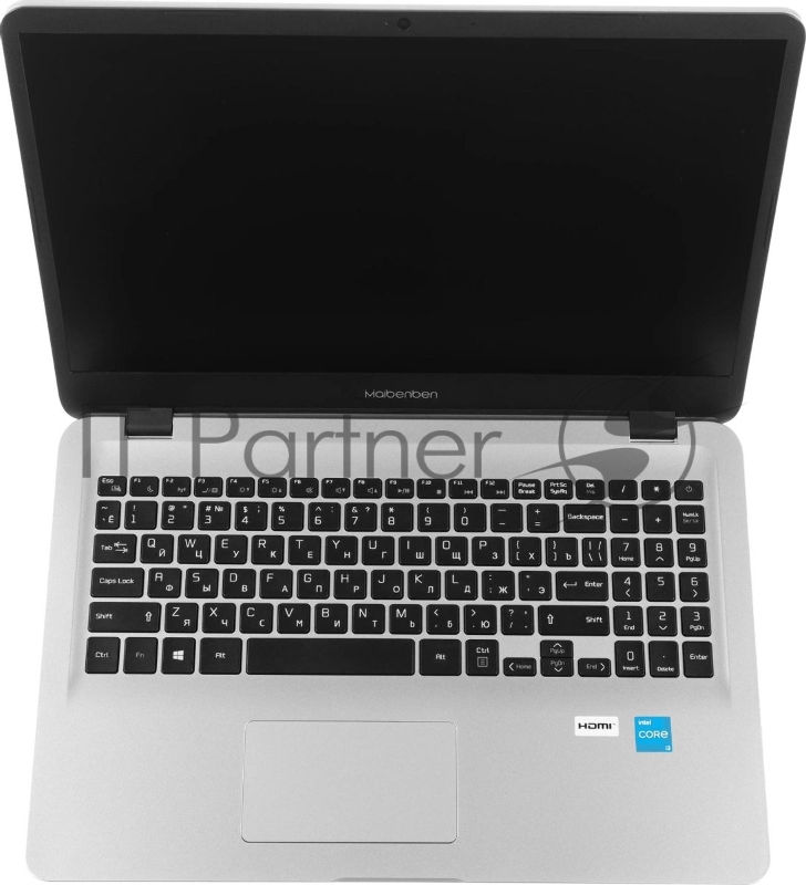Ноутбук Maibenben M513 Core i3 1115G4 8Gb SSD256Gb Intel UHD Graphics 15.6 IPS FHD (1920x1080) Linux silver WiFi BT Cam 4440mAh (M5131SA0LSRE0)