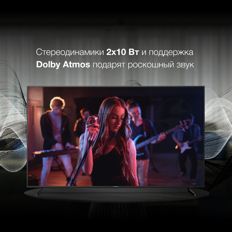 Телевизор LED Hyundai 85 H-LED85BU7007 Android TV Metal черный/черный 4K Ultra HD 60Hz DVB-T DVB-T2 DVB-C DVB-S DVB-S2 USB WiFi Smart TV