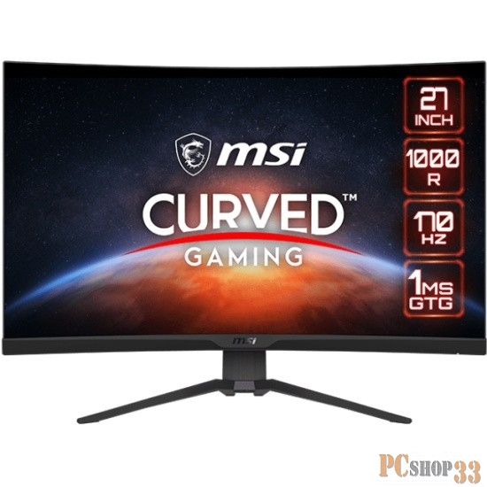 Монитор MSI 27 MAG 275CQRF QD черный VA LED 16:9 HDMI полуматовая HAS 300cd 178гр/178гр 2560x1440 170Hz FreeSync Premium DP 2K USB 7.3кг