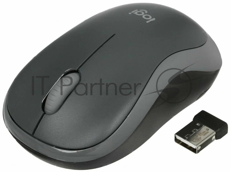 Мышь Logitech M186 черный/серый оптическая (1000dpi) беспроводная USB2.0 (2but)