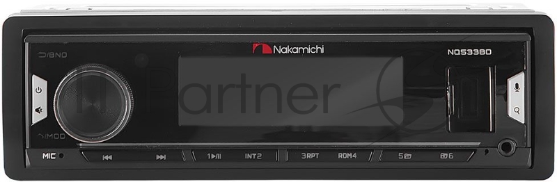 Автомагнитола Nakamichi NQ533BD 1DIN 4x50Вт v5.0 ПДУ RDS (NAK-NQ533BD)