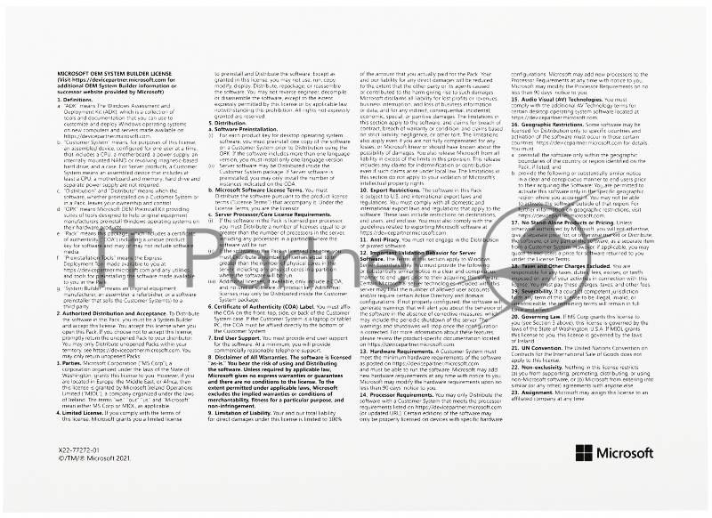 Операционная система Microsoft Windows Server Datacenter 2022 64Bit English 1pk DSP OEI DVD 16 Core (P71-09389)