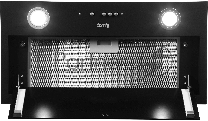 Вытяжка встраиваемая Domfy DM6036BB BG черный управление: кнопочное (1 мотор)