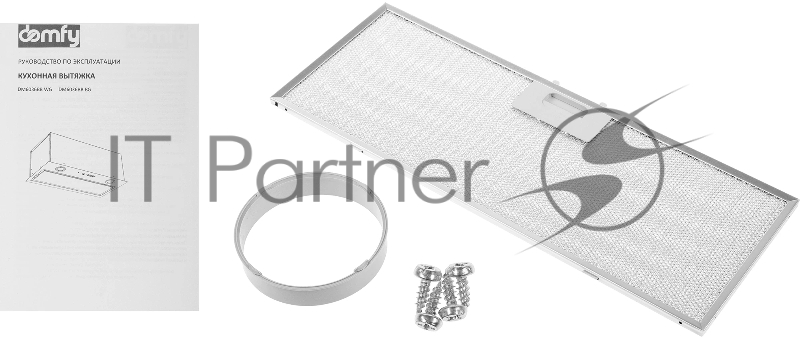 Вытяжка встраиваемая Domfy DM6036BB BG черный управление: кнопочное (1 мотор)