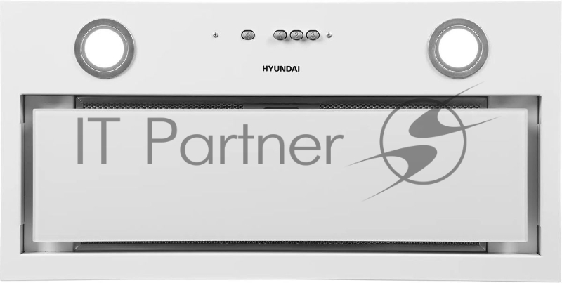 Вытяжка встраиваемая Hyundai HBB 6036 WG белый управление: кнопочное (1 мотор)