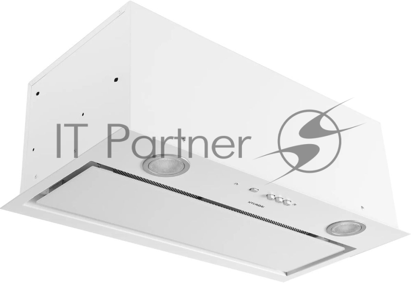 Вытяжка встраиваемая Hyundai HBB 6036 WG белый управление: кнопочное (1 мотор)