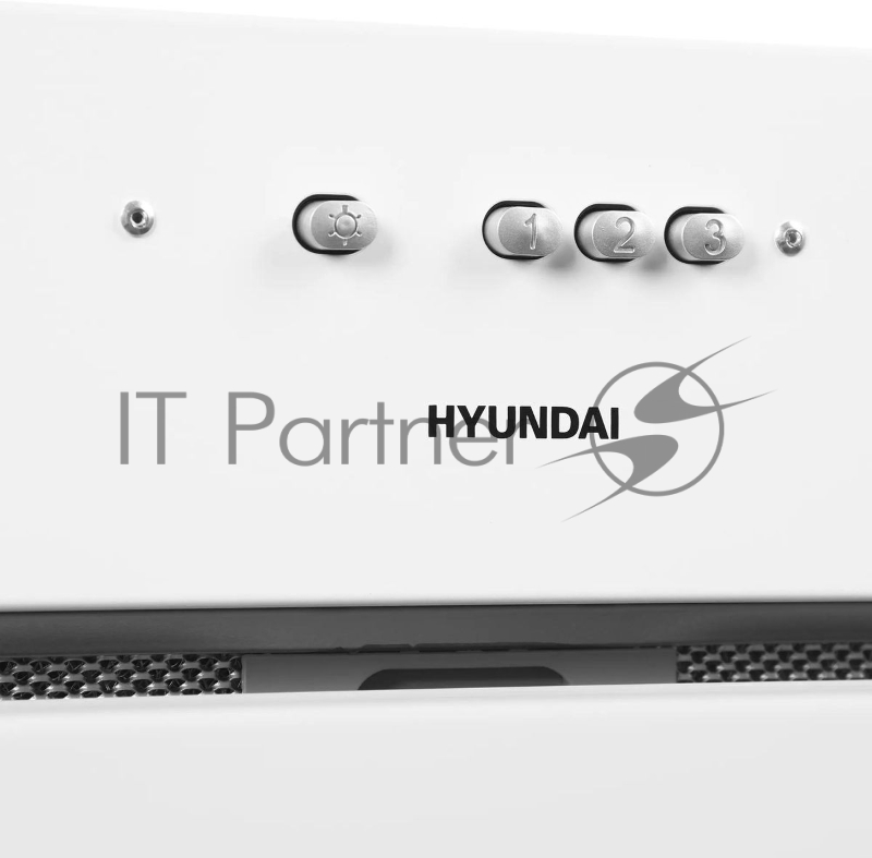 Вытяжка встраиваемая Hyundai HBB 6036 WG белый управление: кнопочное (1 мотор)