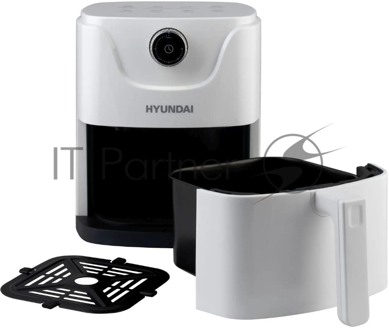 Аэрогриль Hyundai HYF-2052 1000Вт белый/серебристый