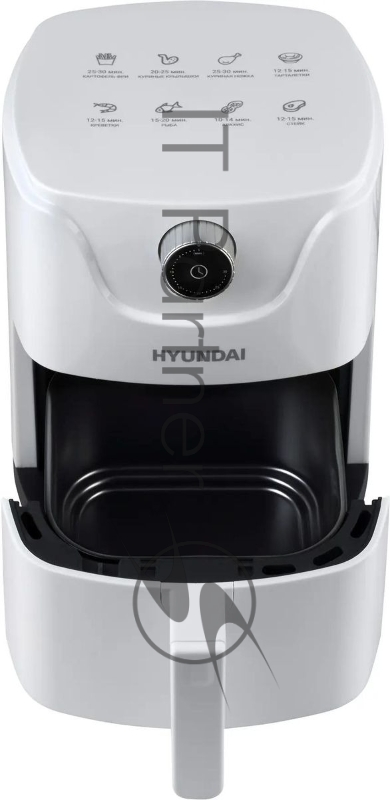 Аэрогриль Hyundai HYF-2052 1000Вт белый/серебристый