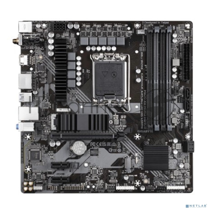 Материнская плата Gigabyte B760M DS3H AX DDR4 (V1.2) Soc-1700 Intel B760 4xDDR4 mATX AC`97 8ch(7.1) 2.5Gg RAID+HDMI+DP