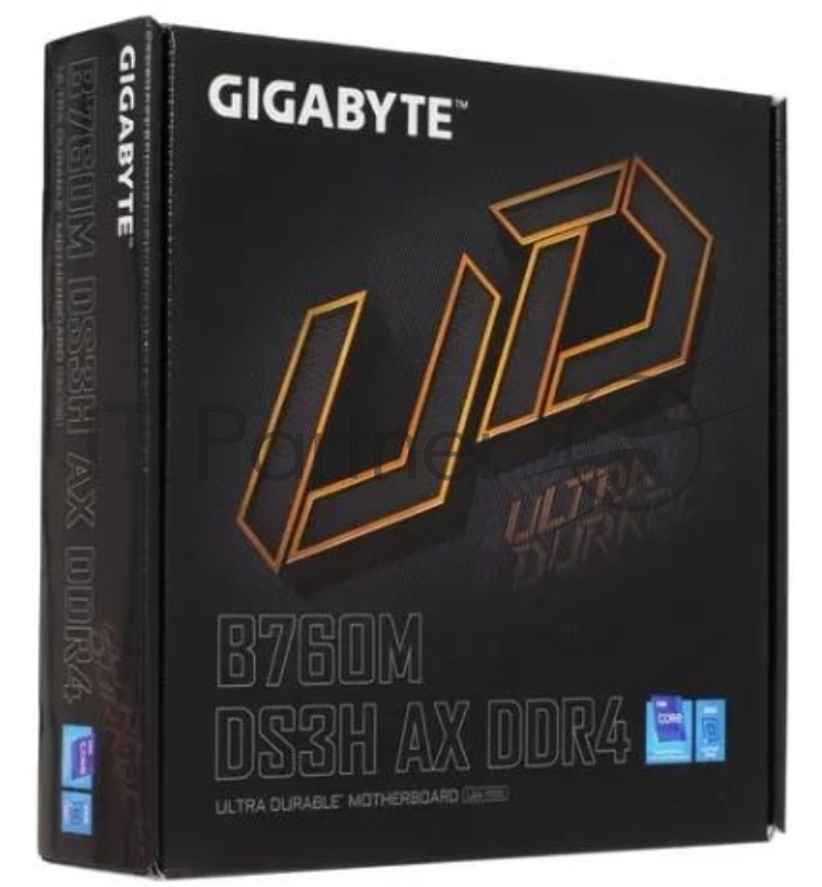 Материнская плата Gigabyte B760M DS3H AX DDR4 (V1.2) Soc-1700 Intel B760 4xDDR4 mATX AC`97 8ch(7.1) 2.5Gg RAID+HDMI+DP