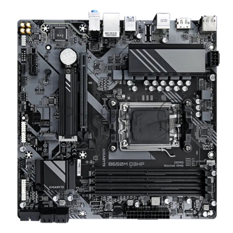 Материнская плата Gigabyte B650M D3HP AM5, AMD B650, 4xDDR5-5200 МГц, 1xPCI-Ex16, 2xM.2, Micro-ATX