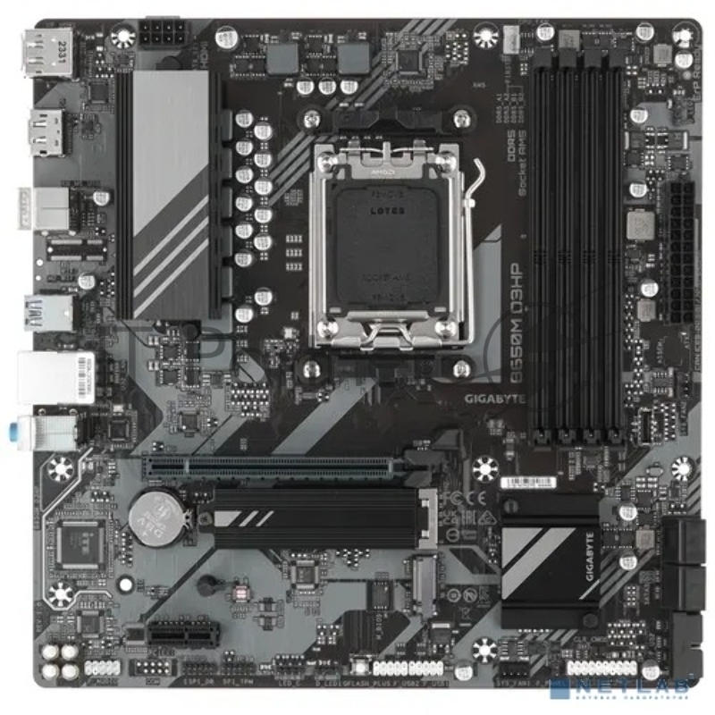 Материнская плата Gigabyte B650M D3HP AM5, AMD B650, 4xDDR5-5200 МГц, 1xPCI-Ex16, 2xM.2, Micro-ATX
